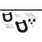 Ekena Millwork Premium Horseshoe Barn Door Hardware Set w/ 5' Track for 2 1/4" Doors, Dark Gray GB60015H25DG - alternate 1